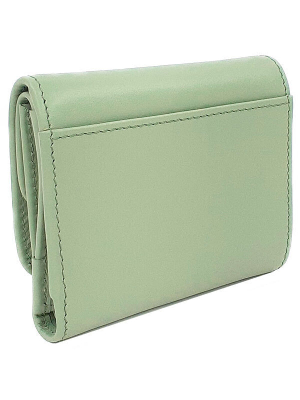 Prada fold Triangle Saffiano Tri Wallet Short Black